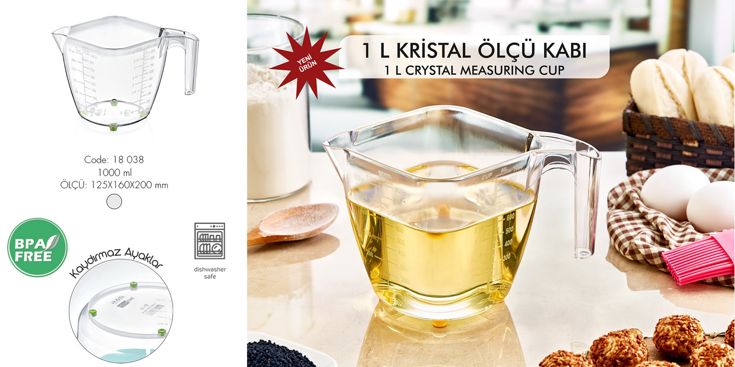 YourHome - 1L Crystal Measuring Cup